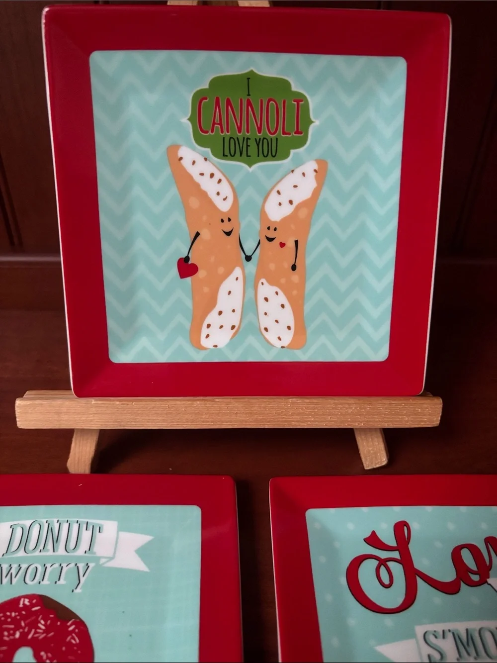 Set of 4 Art of Ginger Oliphant 4 Small Square 6